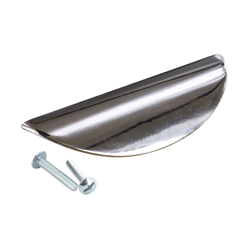 Ensemble de 25 poignées de tiroir et d'armoire en chrome poli Outwater - 1-1 / 4 po d'un centre à l'autre, en zinc moulé sous pression