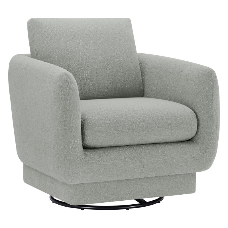 Ramel 33'' Wide Swivel Armchair, Mellow Stone