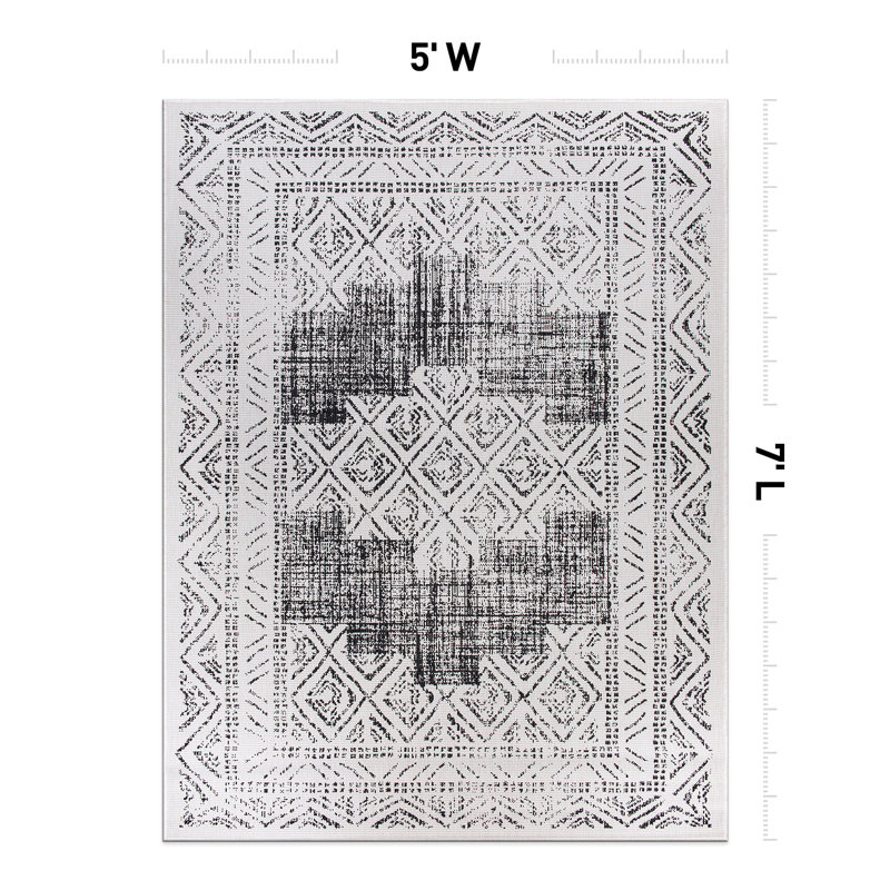 Trent Austin Design® Gallien Reversible Oriental Black/Ivory Indoor ...