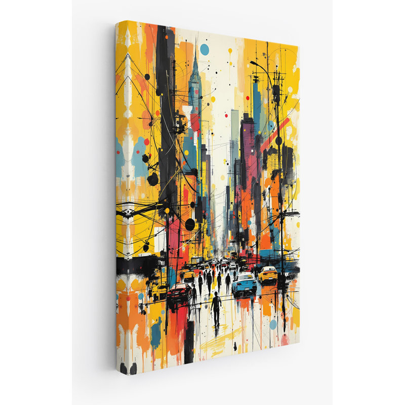 Downtown Rush Hour, 48" H x 32" W