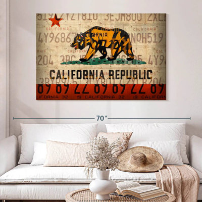 Cali State Flag License Plates