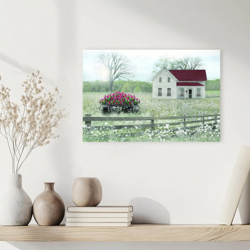 «The Wagon's Gift», impression d'art fantaisiste moderne, paysage de cheval, H 12 po x l 18 po