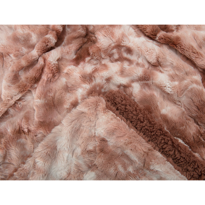 Woven Blanket, 50" W x 65" L, Rose Dust