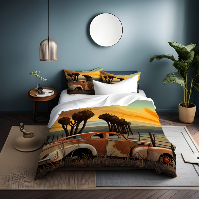 Literie, Housse de couette simple + 1 taie décorative pour