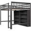 Lit mezzanine avec 8 tablettes et - pratique pour économiser l'espace-1146305739