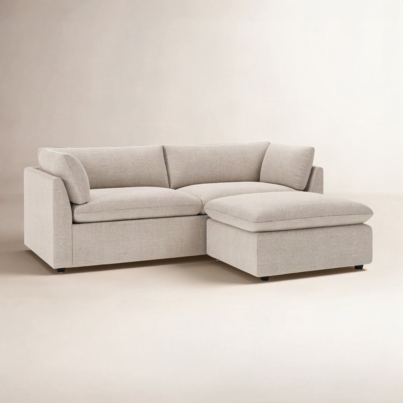 Kallie 86'' Sofa, Davis Chateau Gray Bouclé