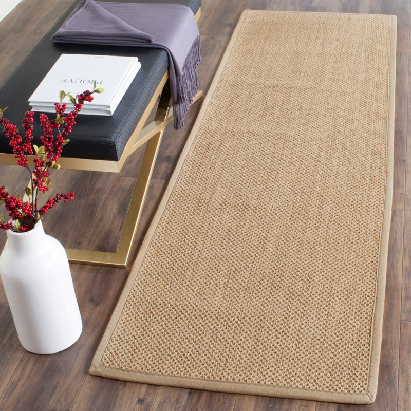 Tapis en fibre de sisal Benevides, Tapis de couloir 2 pi 6 po x 6 pi