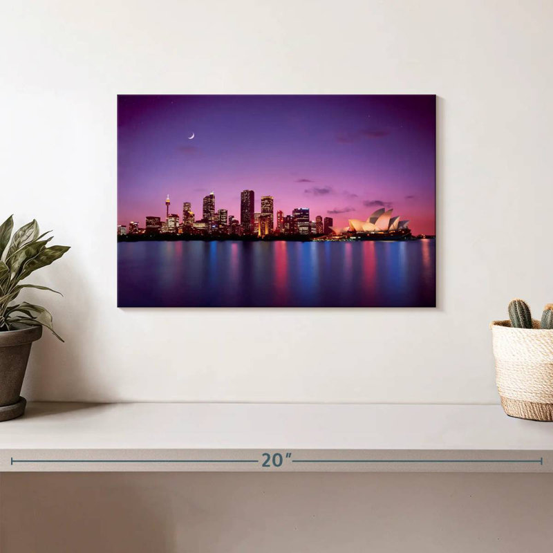 Skyline de nuit Sirci Sydney, H 8 po x l 12 po