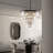 12-Black round dimmable transparent crystal Chandeliers