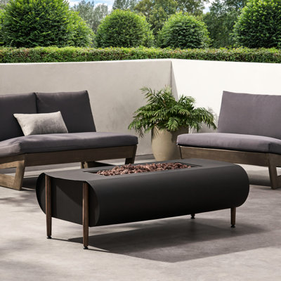 Chauffe-terrasse d'extérieur en fer gris foncé