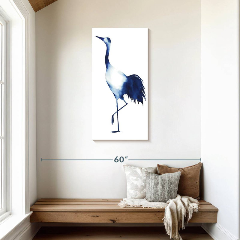 Ink Drop Crane II, 42" H x 21" W