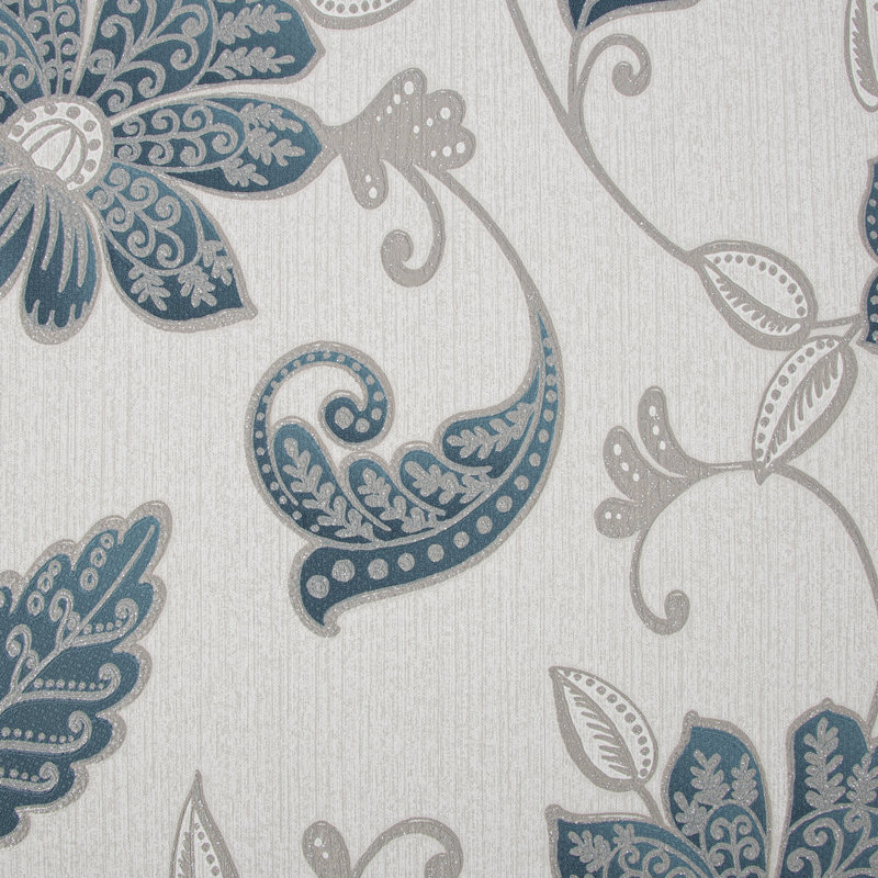Jarboe Floral Wallpaper Roll, Emerald