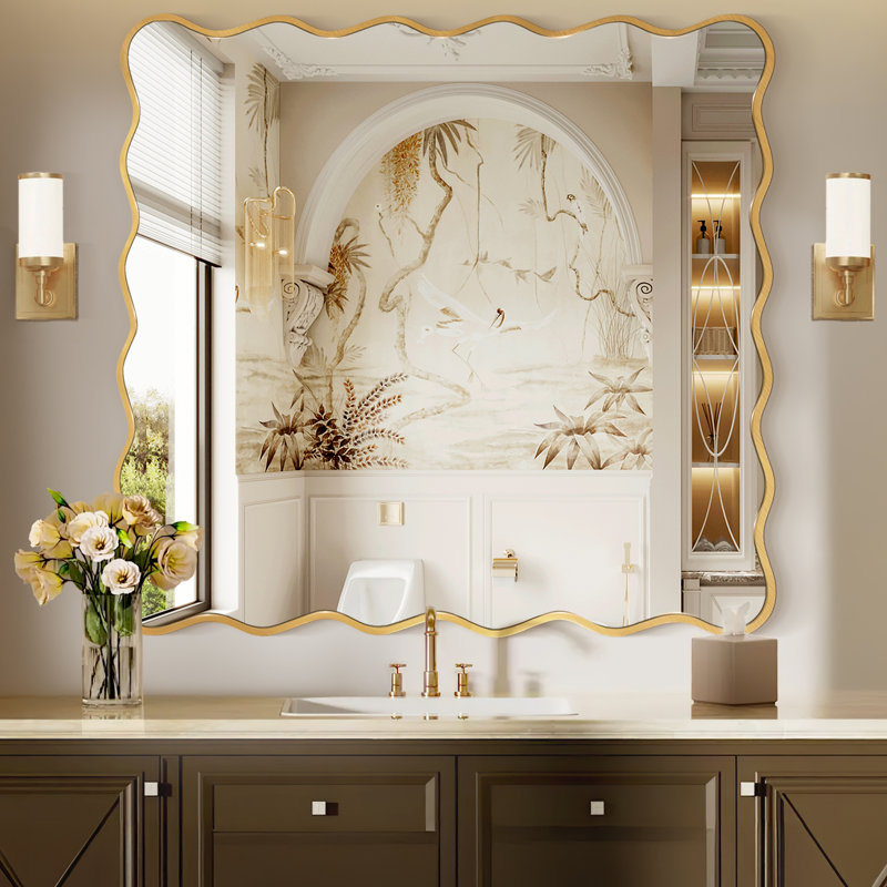 Miroir Luxury Luxury, Or, 36 po x 36 po