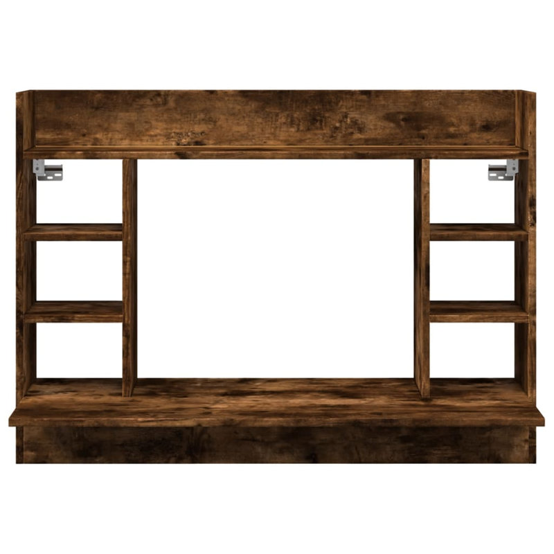 Wall-Mounted Desk 105X48x75 Cm Engineered Wood, Smoked Oak