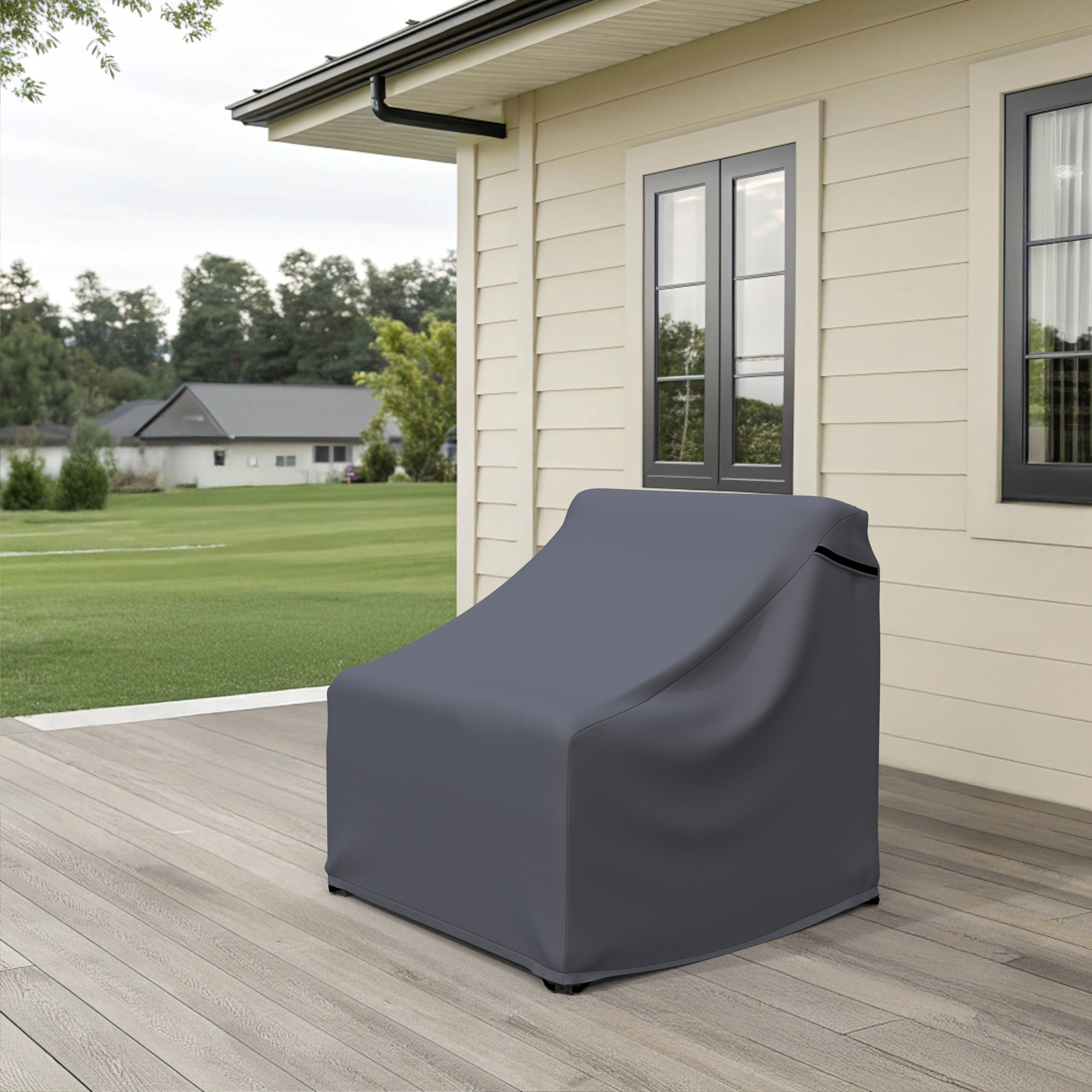 Smith Outdoor Armless Lounge Chair Patio Cover