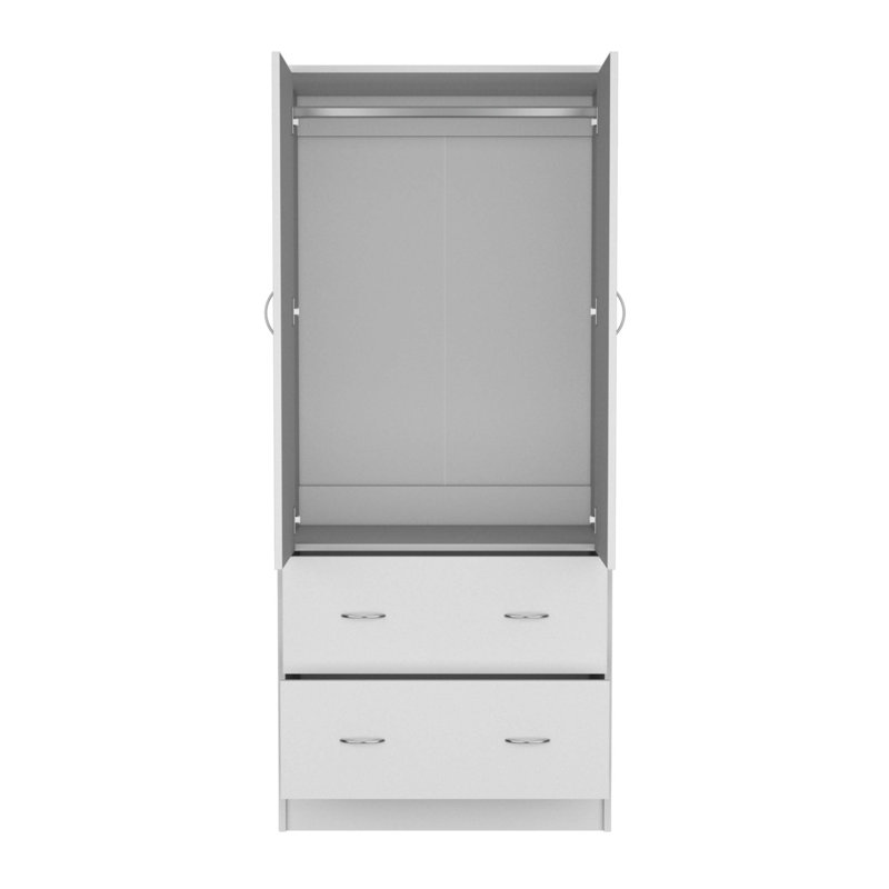 Armoire Taly avec portes doubles, Blanc