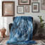 Gentle Blue Roses - 1 Piece Premium Sherpa Blanket-101596844