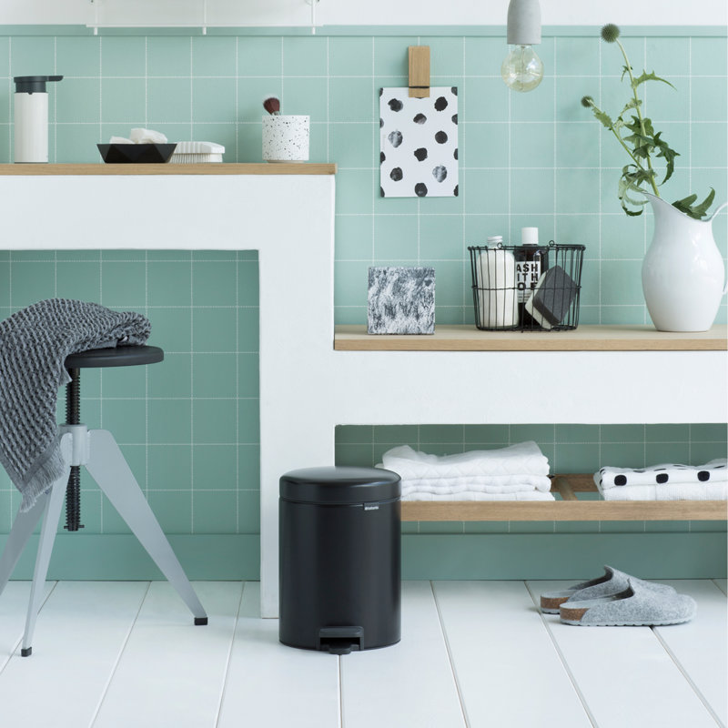 Brabantia NewIcon 5L Soft Closing Pedal Bin, Matt Black