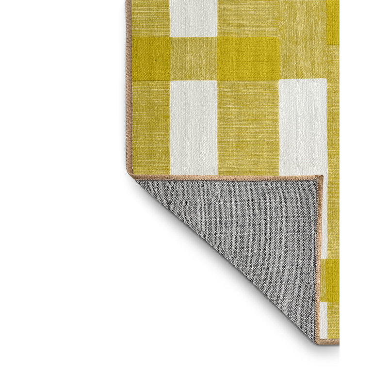 Machine Washable Botanical Brown Area Rug, Square 4'