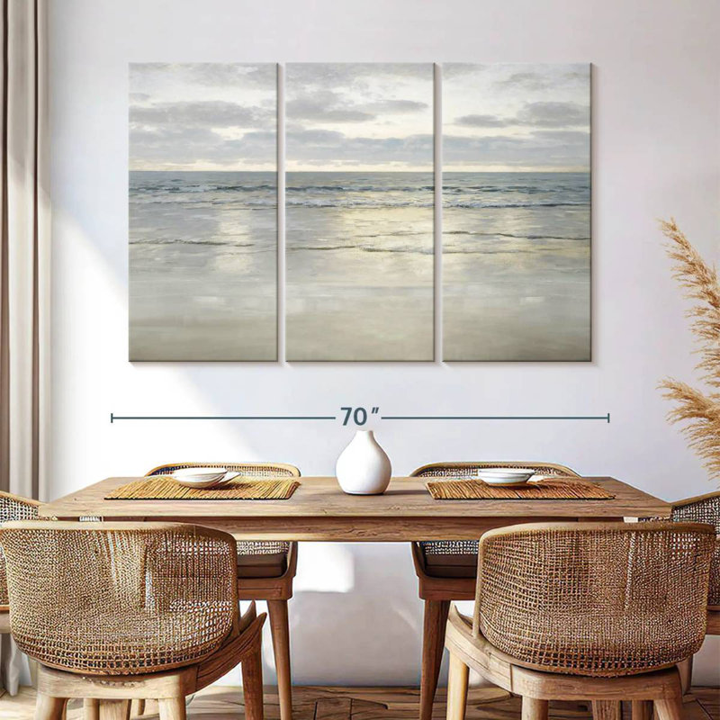 Gillard, soleil sur la mer, H 42 po x l 65 po