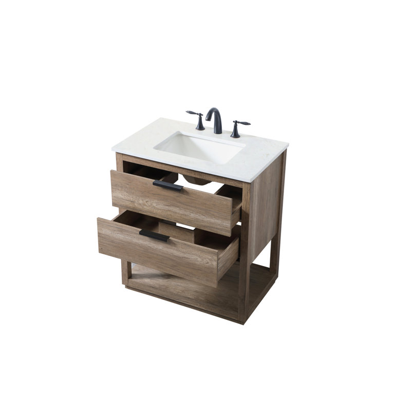 Ensemble de meuble-lavabo simple 30 po Felicity, Chêne naturel
