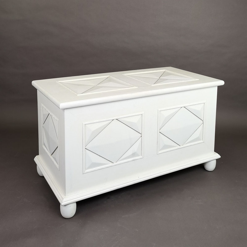 Tarryn Solid Wood Accent Trunk, Whitewash