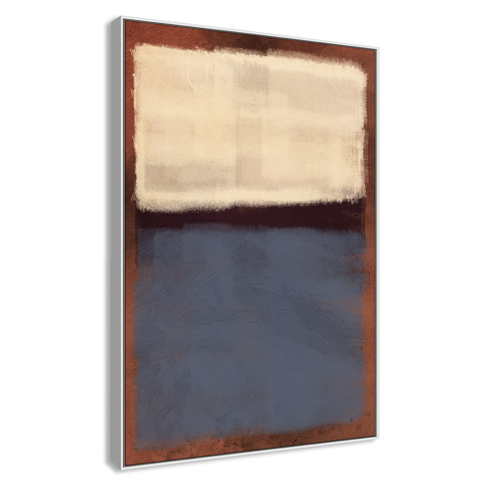 Coronado "Alabaster Burst" Painting, 61.5" H x 41.5" W x 2" D, White Framed