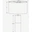 Lighting, 25 po, lampe de table, béton noir, abat-jour noir, contemporain
