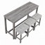 Ensemble de table de bar avec prise de courant, ensemble de table de bar et de chaises, ensemble de table de salle à manger 4 pièces, ensemble de table de petit déjeuner industriel, pour salon, salle à manger, salle de jeux-137885683