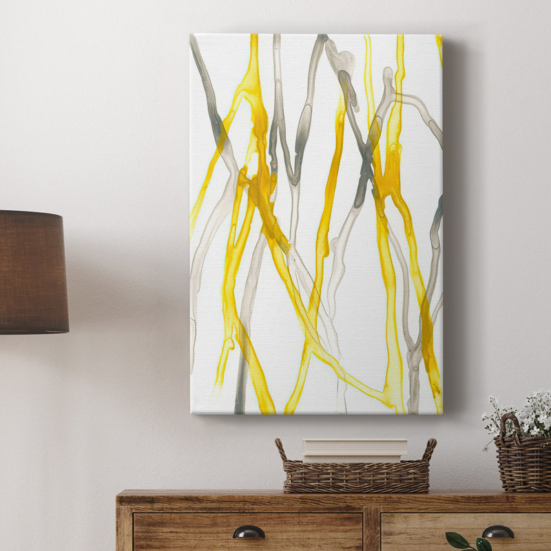Runnel XIXème - galerie tendue sur mesure Cavas, H 27 po x l 18 po