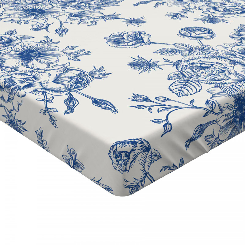 Microfiber Floral Fitted Sheet, Queen Fitted Sheet