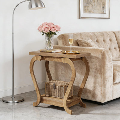 Modern Accent Side Table,2-Tier Coffee Table,End Table