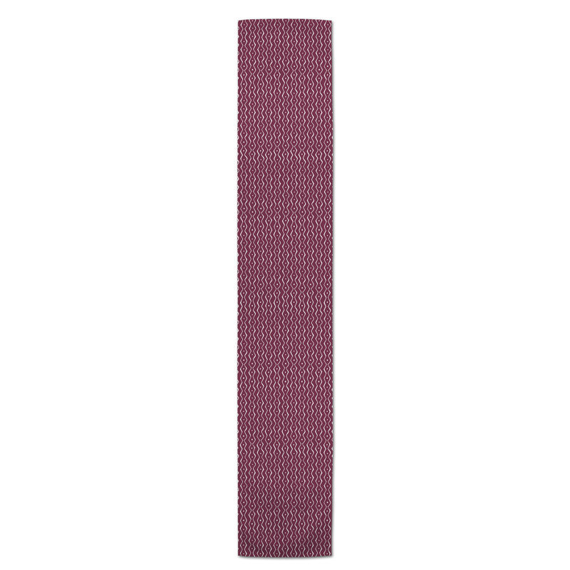 Koziol Geometric Table Runner, 72" L x 16" W, Burgundy, Chevron