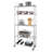 36'' W Steel Adjustable Height Shelving Unit with Wheels-1177426331