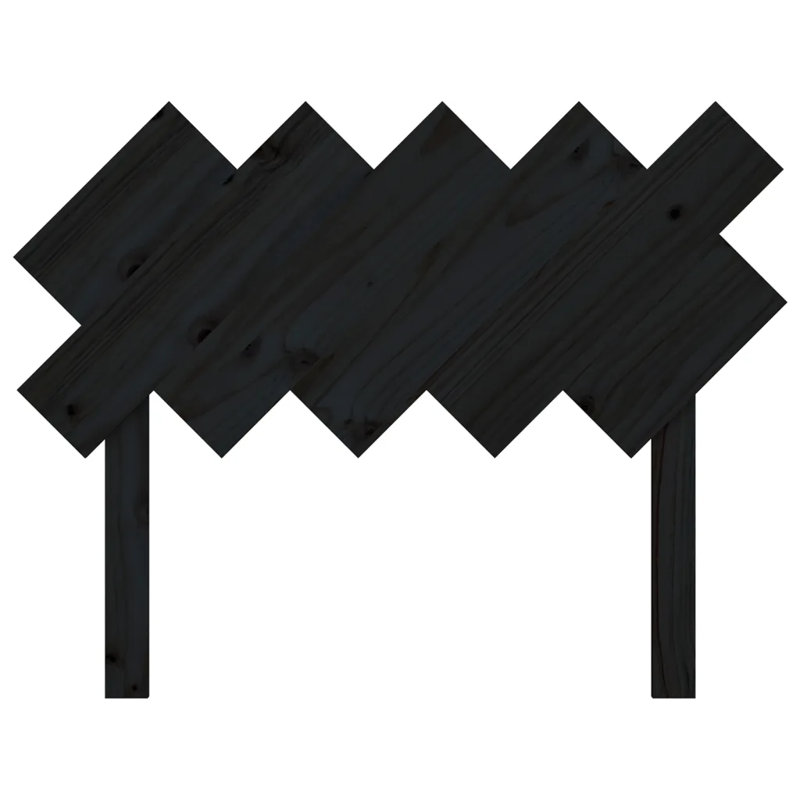 Solid Wood Headboard, 104 x 80.5 cm, Black
