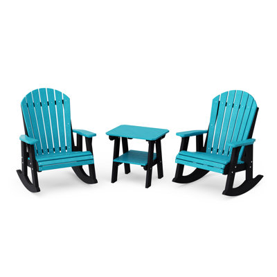 Ensemble de chaises berçantes 3 pièces avec table d'appoint Heritage Adirondack Heritage