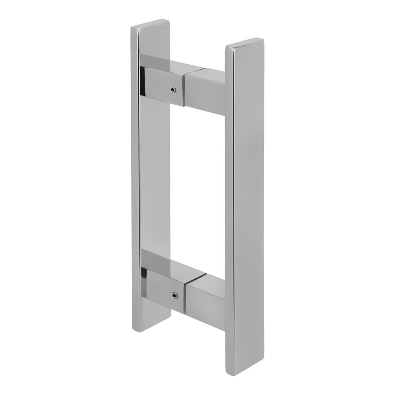 Poignée de porte à double face à tirer, poignée de porte en forme de H (1,57 (l)), 11.81", Chrome poli