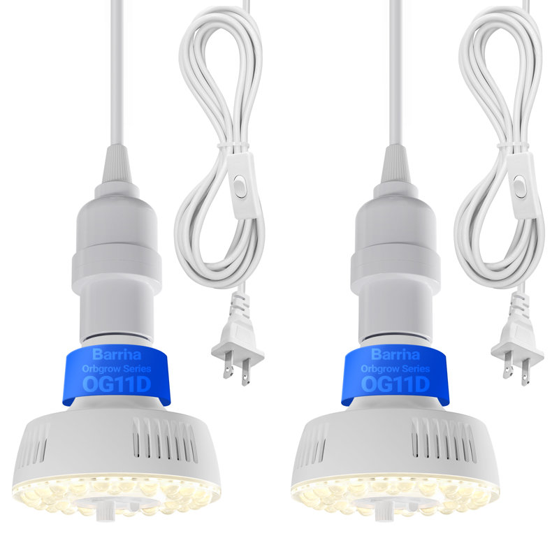 Ampoules de culture Barrina Orbgrow OG11D avec culot, 4000K 11W, ensemble de 2, blanches