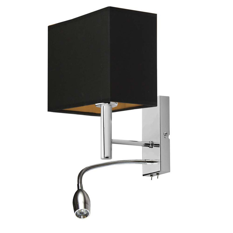 Schiff LED Armed Sconce, Espresso, Silver