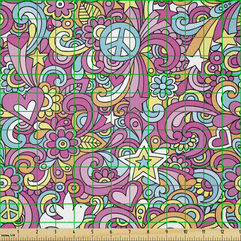 Deerica Funky Pastel with Stars Multi-Purpose Fabric