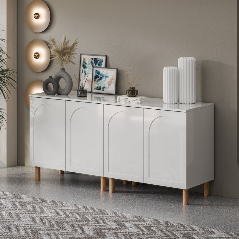 Bohem Sideboard, White, Set of Two