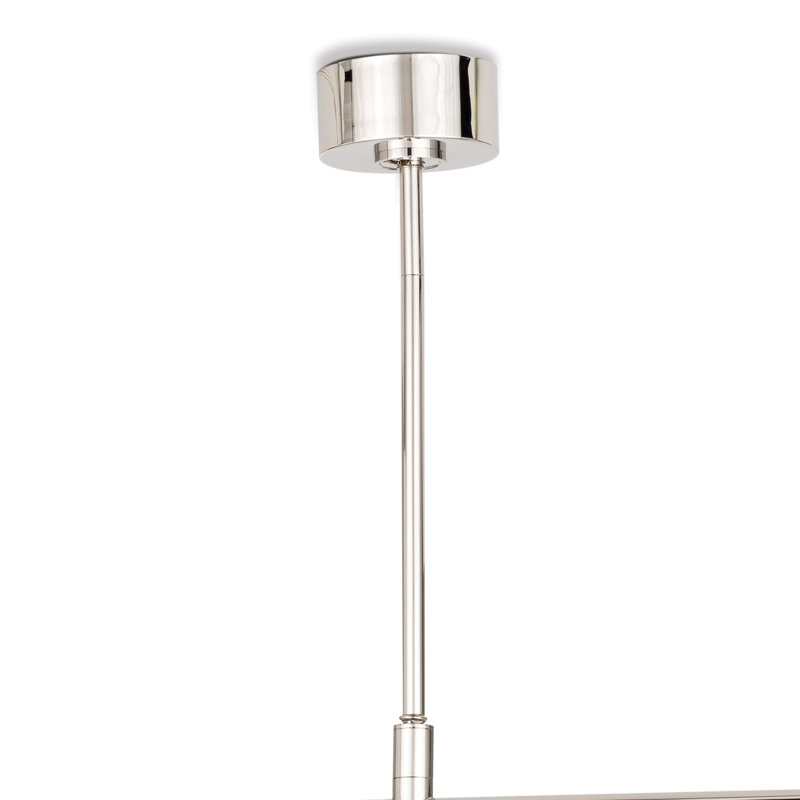 Wick Chandelier, Polished Nickel