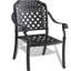 Ensemble de 7 meubles de patio en aluminium coulé avec cadre noir et coussins de siège rouges (identique à: W1710S00483)