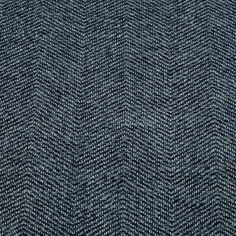 Repose-pieds rond avec rangement Miller, Denim / brun