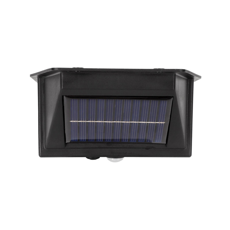 Matte Black Solar LED Outdoor Wall Lantern with Motion Sensor, 4-Pack