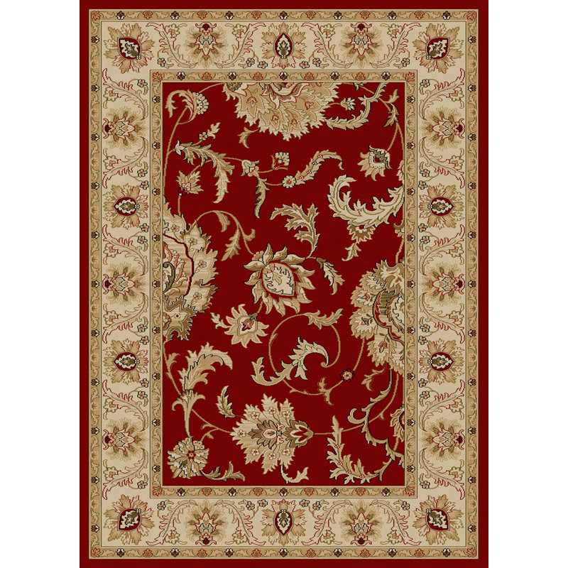 Tapis oriental rouge / beige Weisgerber, Rectangle 3 pi 3 po x 4 pi 11 po