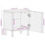 40cm W Bedside Table