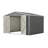 10x8 Ft All Weather Metal Shed, Grey - Secure Lockable Doors For Outdoor Good Garden, Patio, Backyard, Lawn Storage 10x8 Door, Resilient Excellent-118823256-118823266