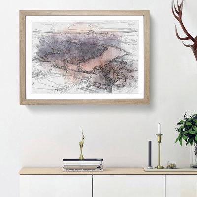 Sunrise over London in Abstract - Picture Frame Graphic Art Print