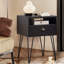 Takenori Industrial Nightstand with Drawer and Shelf, Bedside Table End Side Table for Storage in Bedroom, Living Room(Set Of 2)-1261075398